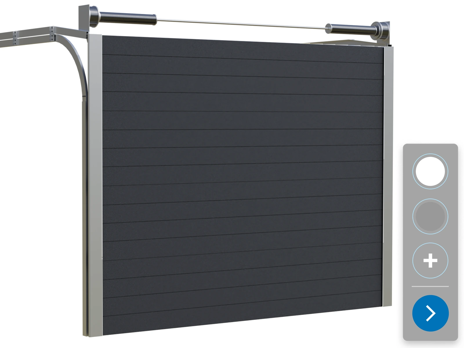 ETILA SILENT szekcionált garázskapu | csíkos panel | hagyományos színek