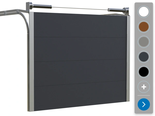 ETILA SILENT szekcionált garázskapu | sima panel | hagyományos színek