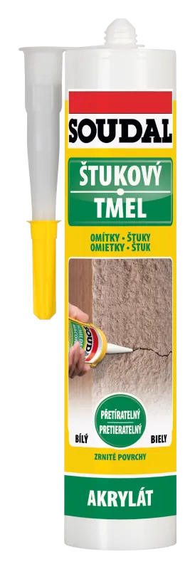 SOUDAL Stukkó tömítő fehér 280ml | Szemcsés szerkezetű