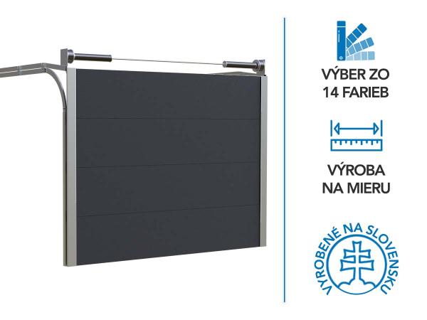 ETILA SILENT szekcionált garázskapu | sima panel | hagyományos színek