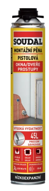 SOUDAL Alacsony tágulású pisztolyos purhab 750ml