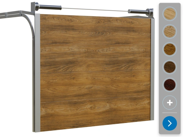 ETILA SILENT szekcionált garázskapu | sima panel | fa utánzat