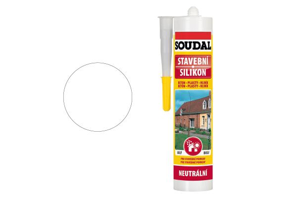 SOUDAL Építőipari szilikon fehér, 300 ml