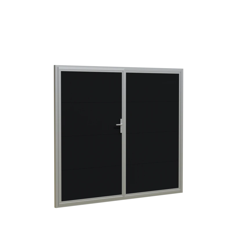 Kétszárnyas garázskapu ETILA WIND | sima panel | hagyományos színek