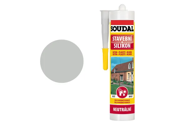 SOUDAL Építőipari szilikon szürke, 300 ml