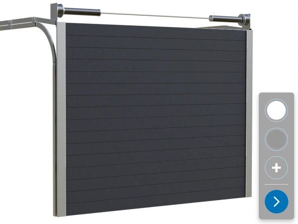 ETILA SILENT szekcionált garázskapu | csíkos panel | hagyományos színek