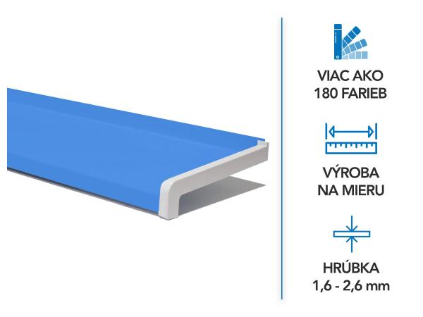 Vonkajšie hliníkové parapety ťahané | farby RAL